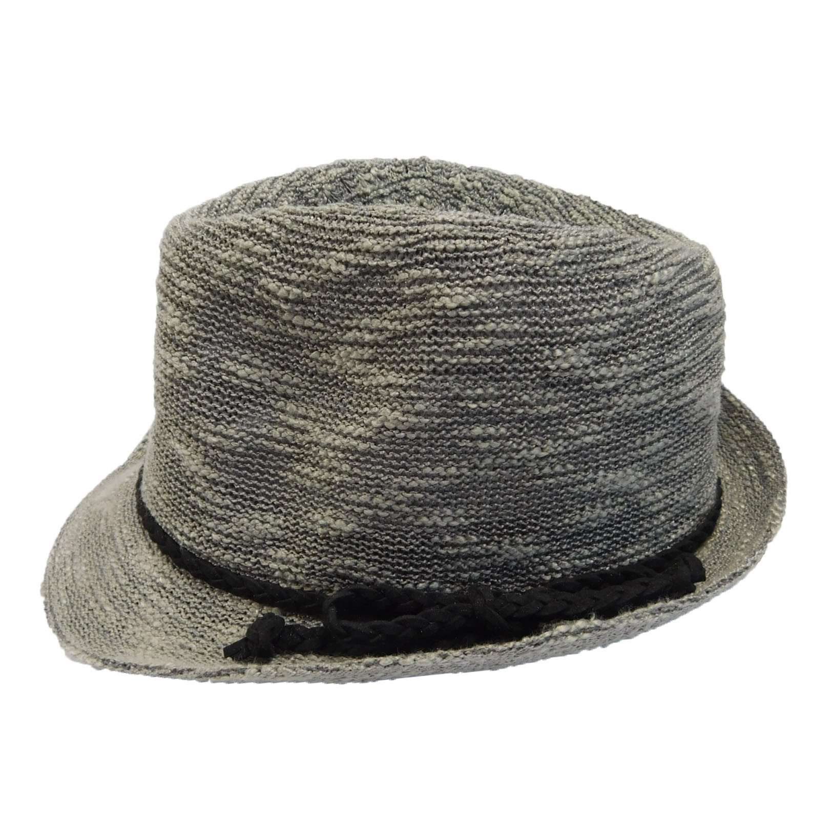 Kid's Knobby Knit Fedora Hat - Grey Fedora Hat Boardwalk Style Hats    