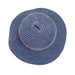 Ribbon Sun Hat with Flower Button - Boardwalk Style Wide Brim Hat Boardwalk Style Hats    
