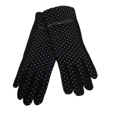 Polka Dot Jersey Glove Gloves Jeanne Simmons js7671BK Black  
