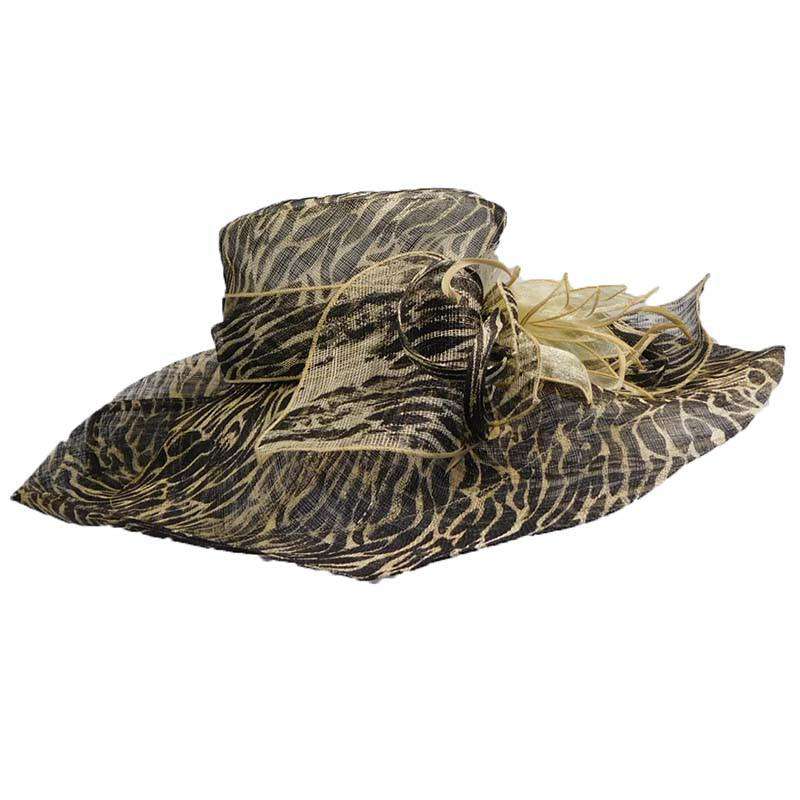 Animal Print Sinamay Derby Hat Dress Hat Jeanne Simmons    