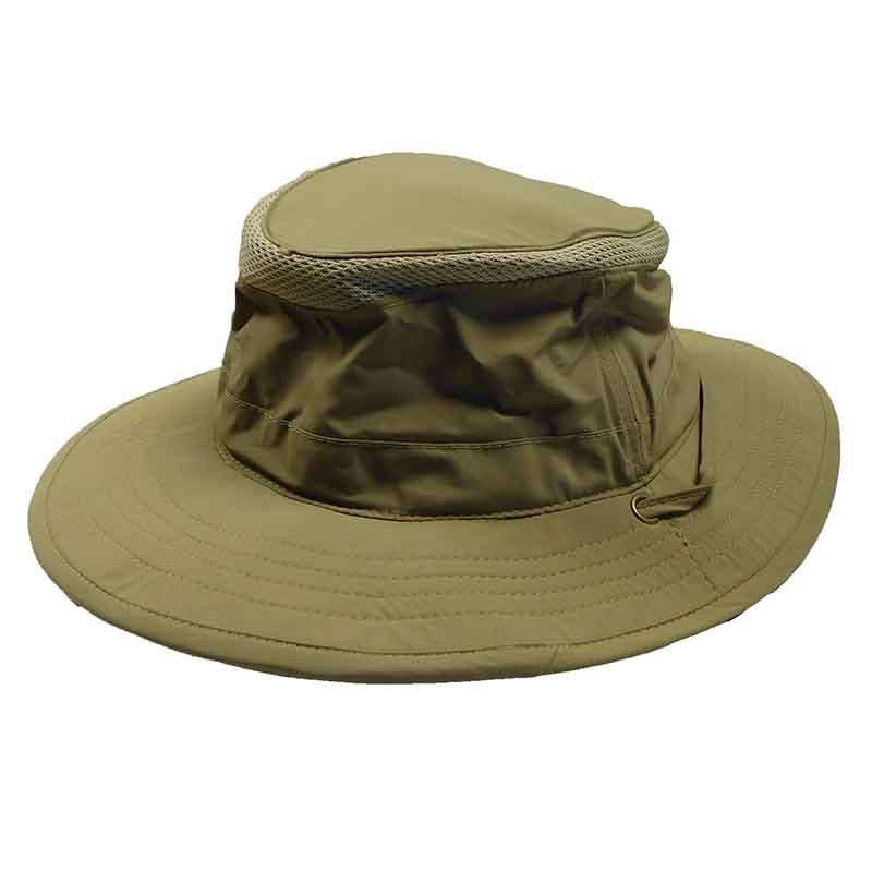 DPC Global Microfiber Boonie Hat with Mesh Vent Bucket Hat Dorfman Hat Co. mc362m Khaki Medium (57 cm) 
