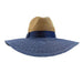 Navy Polka Dot Ribbon Bow Safari Hat - Jones New York Safari Hat MAGID Hats    