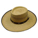 Woven Palm Gambler Hat with Studded Band - P.L. Gallera Gambler Hat Texas Gold Hats    