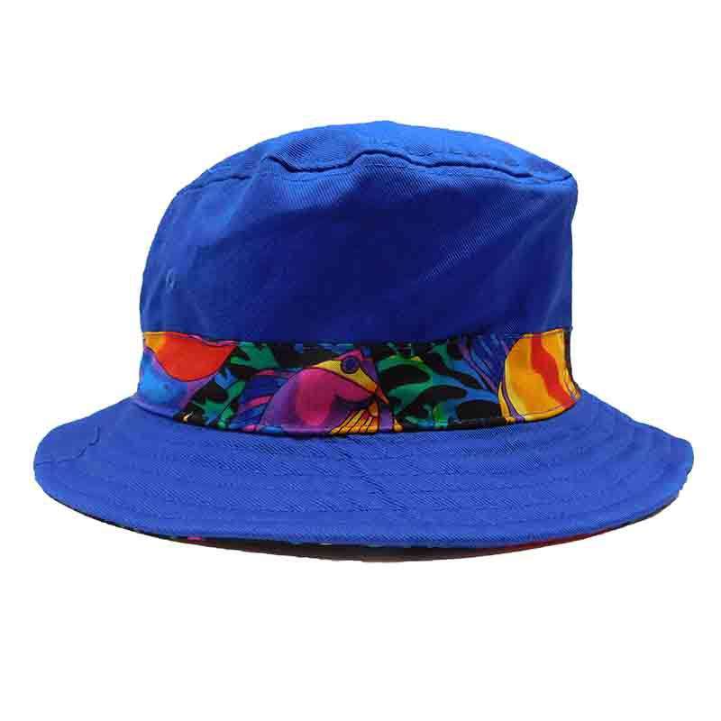Pufferfish Cotton Bucket Hat - Scala Hats for Kids Bucket Hat Scala Hats c919rb Royal Blue 21.25" (54 cm) 