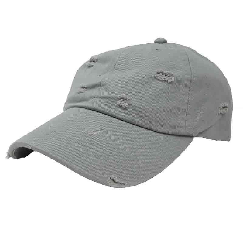 Low Profile Distressed Cotton Cap Cap Milani Hats wc001gy Grey  