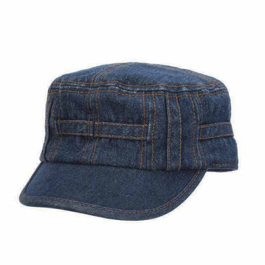 Dark Denim Cadet Cap with Print Lining - Stetson® Hats Cap Stetson Hats STW399-1 Blue S/M 