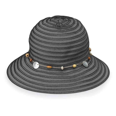 Ellie Bucket Hat - Wallaroo Hats Kettle Brim Hat Wallaroo Hats ELLbk Black  