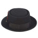 Encore Structured Wool Felt Porkpie Hat - Scala Hats Gambler Hat Scala Hats    