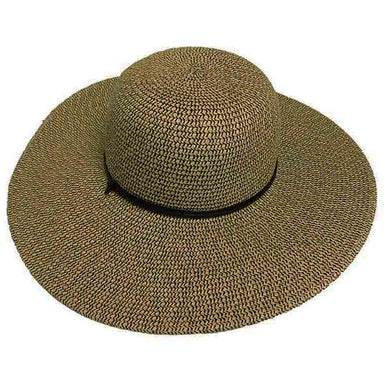 Extra Wide Brim Sun Hat with Chin Strap - Milani Hats Wide Brim Sun Hat Milani Hats BB004 Coffee Medium (57 cm) 