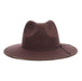 Finlay Felt Hat with Bound Wide Brim - Stacy Adams Hat Safari Hat Stacy Adams Hats SAW706 Brown Medium (22.5") 