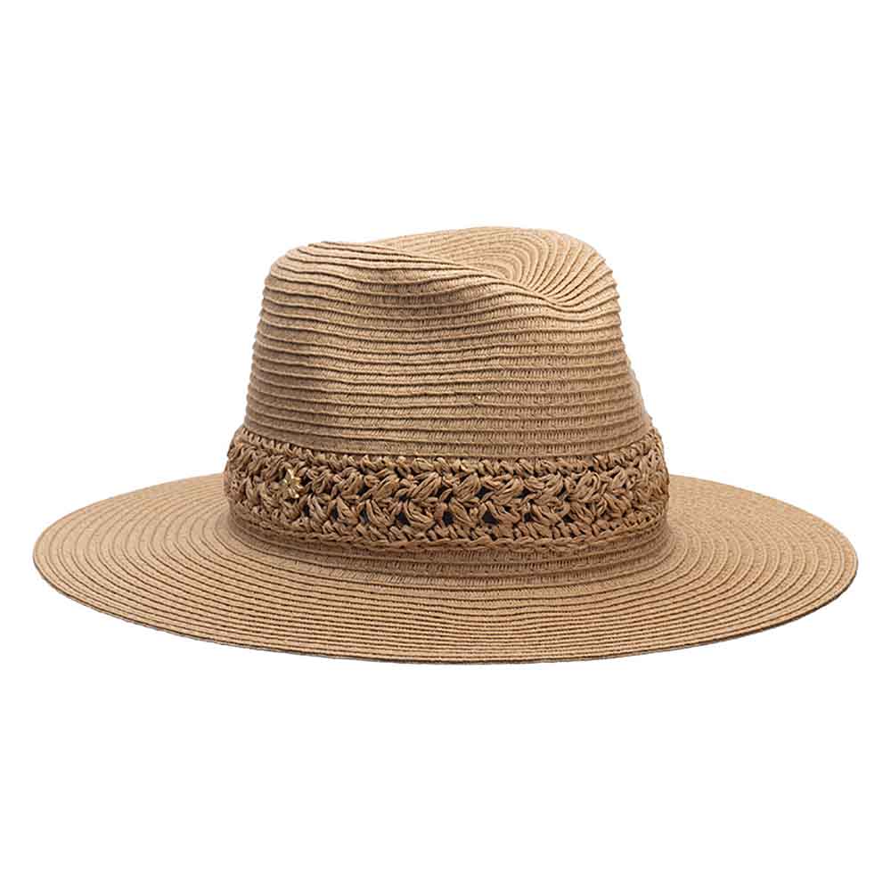 Floppy Safari Hat with Crochet Band - Cappelli Straworld Safari Hat Cappelli Straworld CSW394TT Toast OS 
