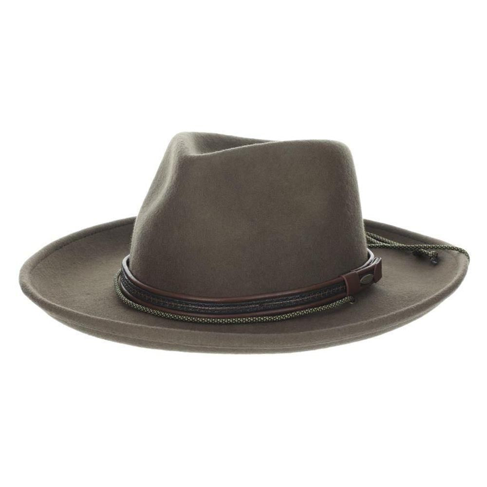 Four Seasons Wool Felt Safari Hat with Chin Cord - Scala Hats Safari Hat Scala Hats    