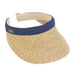 Giana Tweed Braid Clip-On Sun Visor - Sun 'N' Sand Hats Visor Cap Sun N Sand Hats hh1942Anv Navy  