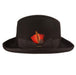 Godfather Structured Wool Felt Homburg with Feather Accent up to 2XL - Scala Hat Homburg Scala Hats    