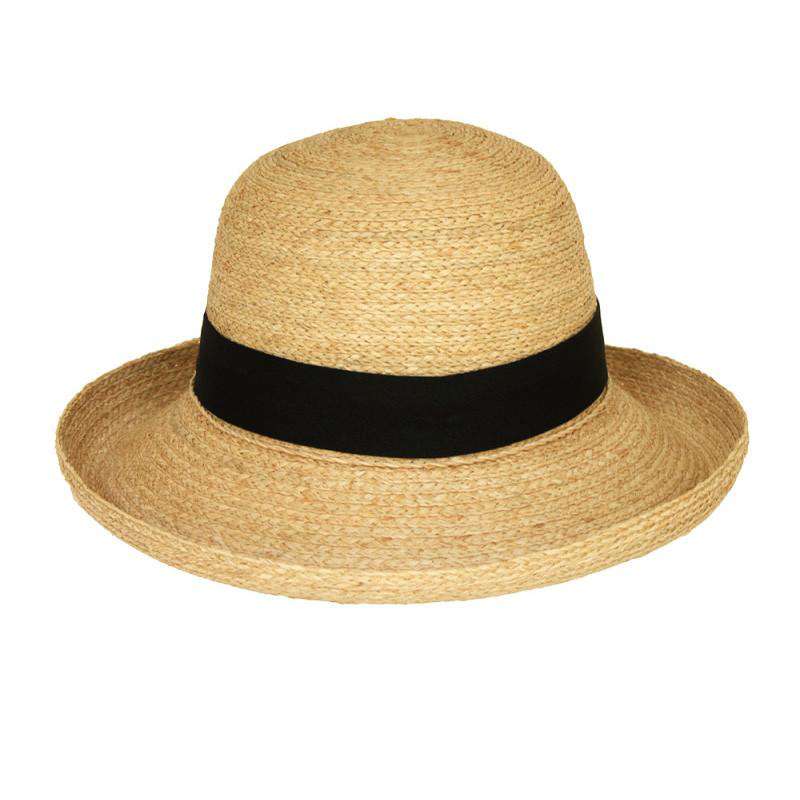Up Turned Brim Raffia Hat, Kettle Brim Hat - SetarTrading Hats