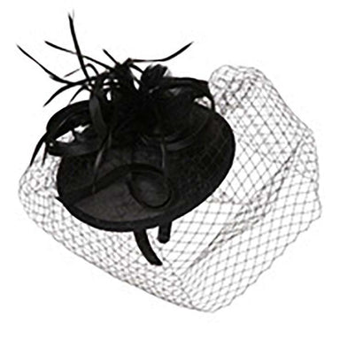 Satin Fascinator with Loopy Accent Fascinator Something Special LA hth2080BK Black  