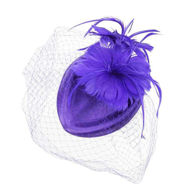 Feather Flower Petals Oval Pill Box Fascinator Fascinator Something Special LA hth2161pp Purple  