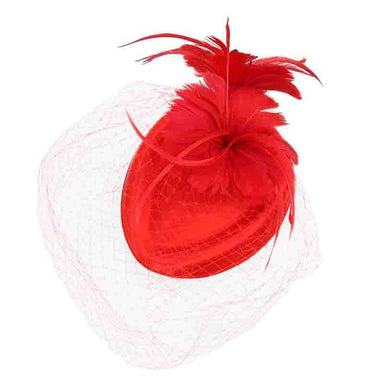 Feather Flower Petals Oval Pill Box Fascinator Fascinator Something Special LA hth2161rd Red  