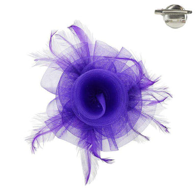 Flower Fascinator-Brooch Clip Fascinator Something Special LA hth2178PP Purple  