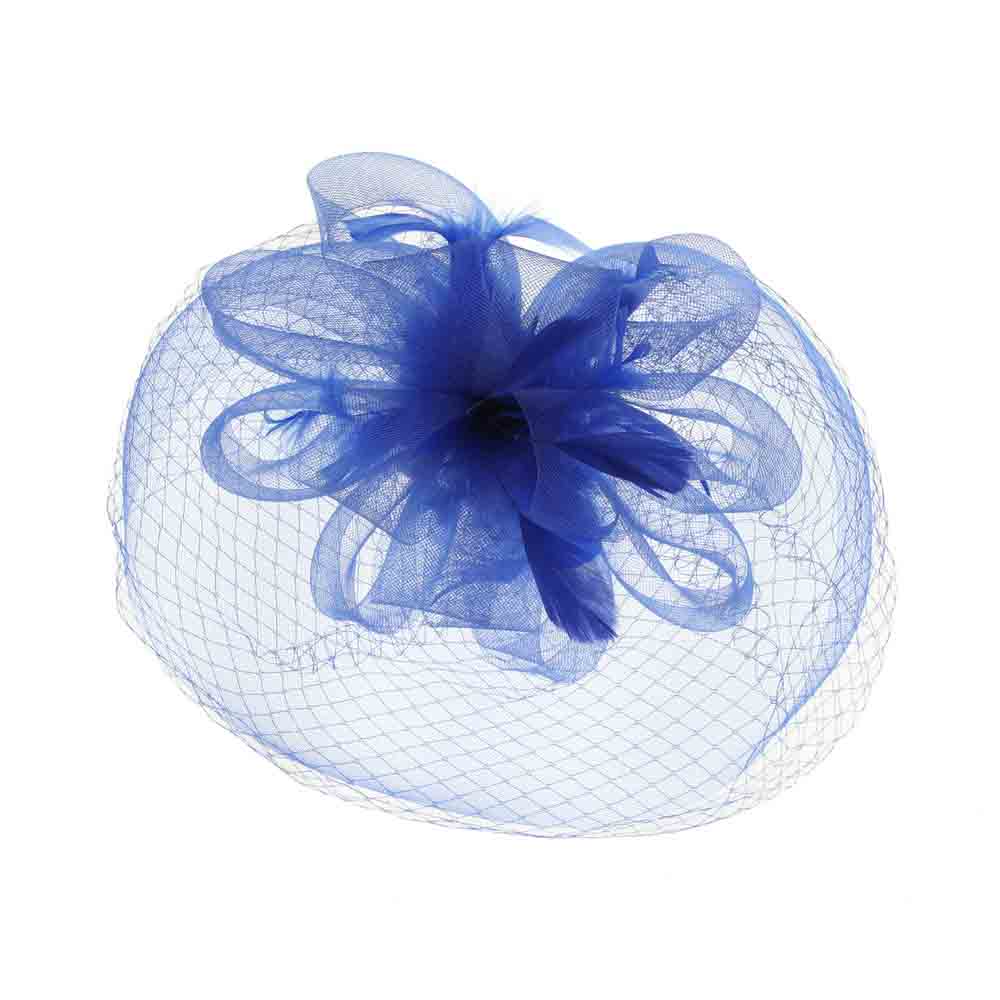 Mesh Veil Fascinator with Netting and Feather - Something Special Fascinator Something Special LA    