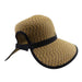 Karen Keith Tweed Straw Facesaver Hat with Ponytail Hole Facesaver Hat Great hats by Karen Keith    