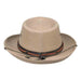 Khaki Cotton Tiller with Chin Cord - Legendary Stetson Hats Gambler Hat Stetson Hats    