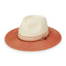 Kristy Two Tone Fedora Hat - Wallaroo Hats Safari Hat Wallaroo Hats KRI-22-CO Ivory/Coral M/L (58 cm) 