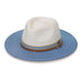 Kristy Two Tone Fedora Hat - Wallaroo Hats Safari Hat Wallaroo Hats KRI-22-BL Ivory/Ice Blue M/L (58 cm) 