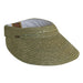 Braided Laichow Sun Visor - Neutral-Basic Colors - Scala Hats Visor Cap Scala Hats L202bascSG Sage  