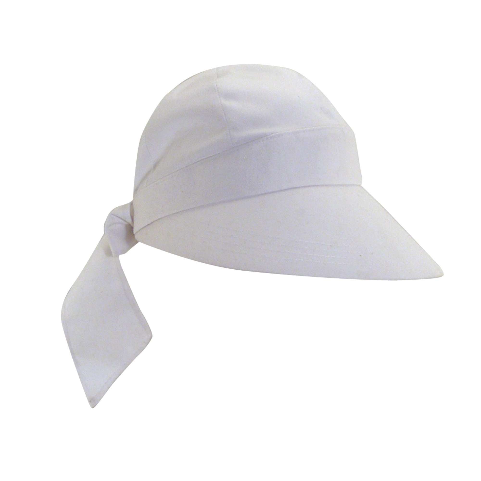 Cotton Facesaver Cap with Bow - Cappelli Hats Cap Cappelli Straworld l70swWH White Medium (57 cm) 