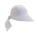 Cotton Facesaver Cap with Bow - Cappelli Hats Cap Cappelli Straworld l70swWH White Medium (57 cm) 