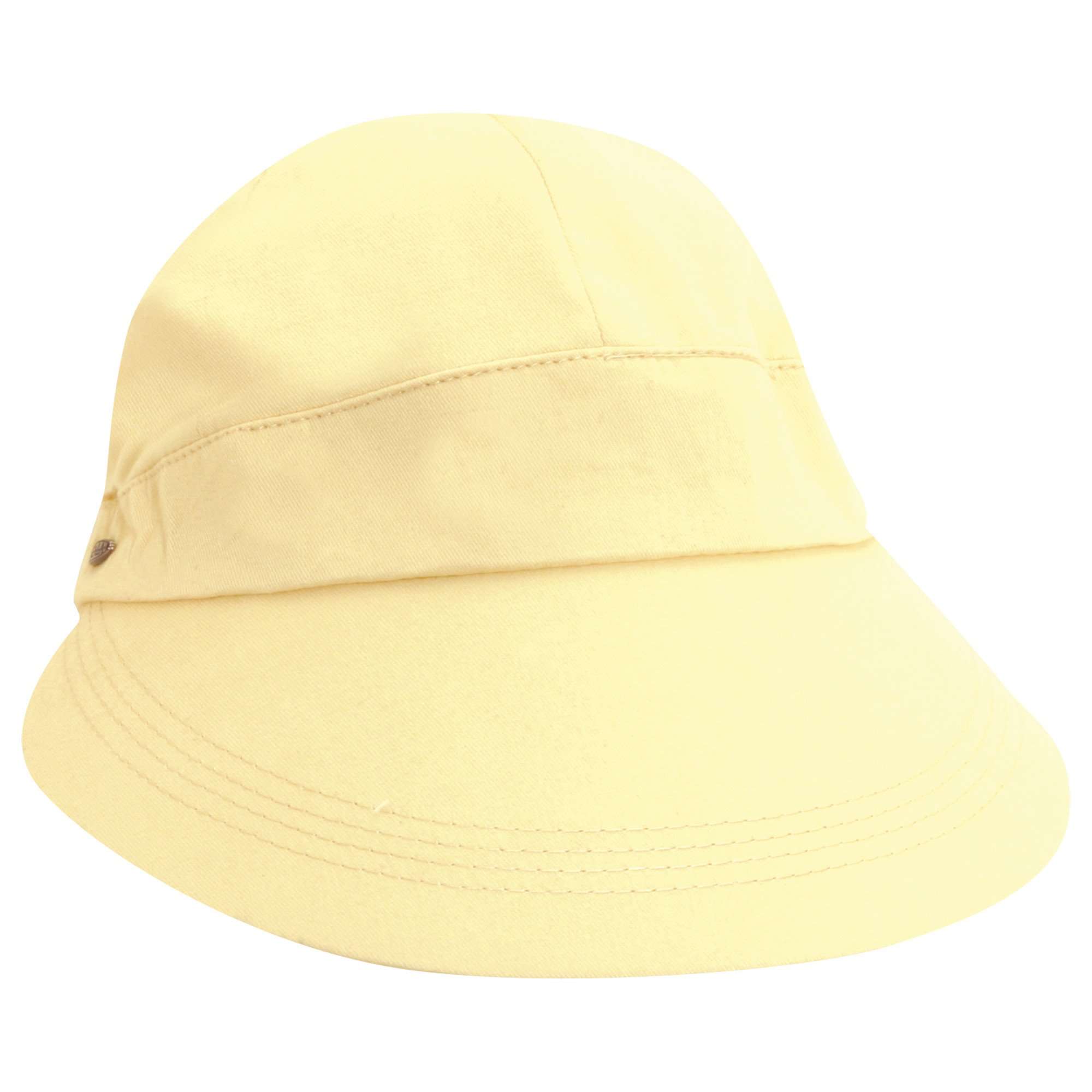 Cotton Facesaver Cap with Bow - Cappelli Hats Cap Cappelli Straworld l70swYW Yellow Medium (57 cm) 