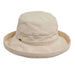 Cotton Up Turned Brim Golf Hat - Scala Hats for Women Kettle Brim Hat Scala Hats LC484-LINEN Linen M/L (57 - 58 cm) 