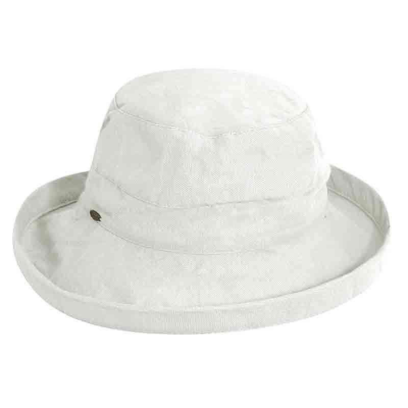 Cotton Up Turned Brim Golf Hat - Scala Hats for Women Kettle Brim Hat Scala Hats LC484-WHT White M/L (57 - 58 cm) 