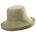Up Turned Brim Linen Sun Hat in Neutral Colors - Tropical Trends Kettle Brim Hat Dorfman Hat Co. lc635PT Putty  