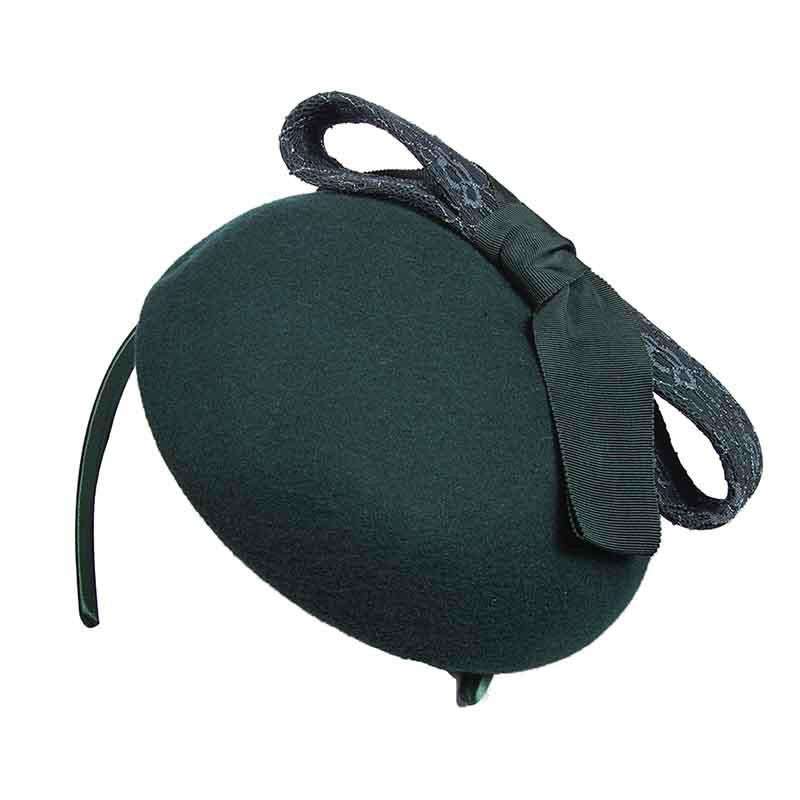 Wool Felt Hatinator Headband with Large Bow - Scala Collezione Fascinator Scala Hats    