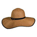 Ribbon Bound Straw Floppy Hat - Tropical Trends Floppy Hat Dorfman Hat Co. lp183BK Black  