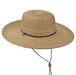 Multi Color Summer Floppy Hat with Chin Strap - Scala Collezione Wide Brim Sun Hat Scala Hats lp243sp Spice  