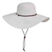 Tropical Trends Wide Brim Sun Hat with Chin Cord Wide Brim Sun Hat Dorfman Hat Co. lt122wh White  