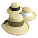 Rolled Brim Toyo Straw Hat with Gauze Tie - Scala Pronto Kettle Brim Hat Scala Hats    