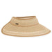 Lace Edge Straw Wrap Around Visor Hat - Sun 'N' Sand Hats Visor Cap Sun N Sand Hats HH2889A Natural OS 