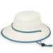 Ladies' Explorer Boonie Fishing, Hiking Hat - Wallaroo Hats Bucket Hat Wallaroo Hats LEXP-NAT Natural/Blu Medium/Large (58 cm) 