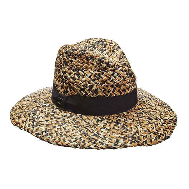 Multi Tone Natural Raffia Women's Safari Hat - J. Callanan Hats Safari Hat Callanan Hats CR270BK Black Medium (57 cm) 
