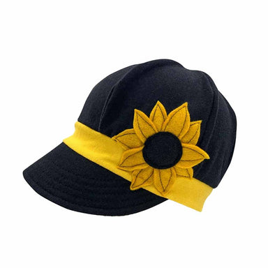 Organic Cotton Stretch Jersey Cap - Flipside Hats for Healing Cap Flipside Hats H001-029 Black OS (56-58 cm) 