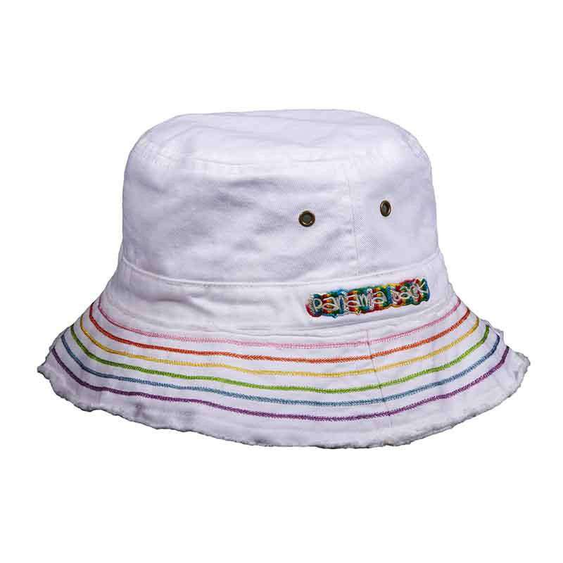 Panama Jack Kids Twill Bucket Hat Bucket Hat Panama Jack Hats pjk14WH White  