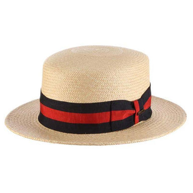 Paddock Handwoven Panama Skimmer Hat - Scala Classico Mens Hats Panama Hat Scala Hats P369 Natural Medium 