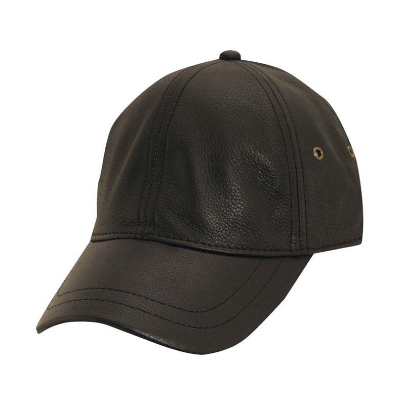Payton Unstructured Oily Timber Leather Baseball Cap - Stetson Hat Cap Stetson Hats STW510 Black OS 