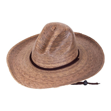 Pecos Burnt Palm Leaf Safari Hat with Chin Strap, 2XL - Tula Hats Gambler Hat Tula Hats TU1-9820 Burnt Palm XXL (61 - 62 cm) 