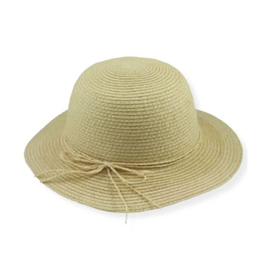 Petite Hat for Small Heads - Classic Sun Hat Wide Brim Sun Hat Jeanne Simmons JS1071 Tan XS (54 cm) 