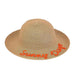 Petite Hats for Small Heads - SUNNY DAYZ Wide Brim Sun Hat Wide Brim Sun Hat Sun N Sand Hats HK219B Natural Small 54 cm) 